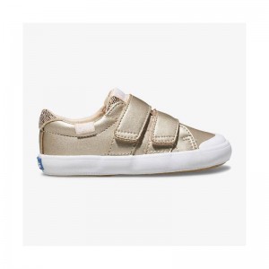 Keds Big Kid's Courtney HL Sneaker Kinder Rosa Gold | 93406KOAQ