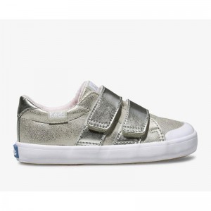 Keds Big Kid's Courtney HL Sneaker Kinder Silber | 59618PCZL