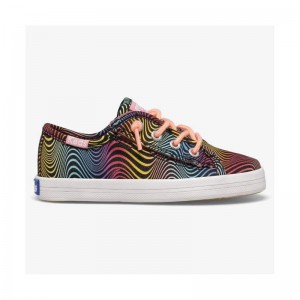 Keds Big Kid's Kickstart Seasonal Jr Sneaker Kinder Rainbow/Wave | 94523WTIE