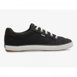 Keds Center III Canvas Lace Ups Damen Schwarz | 85620MDCQ