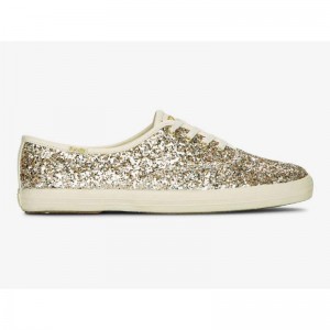 Keds Champion Glitter Celebration Lace Ups Damen Gold | 72635BGZH