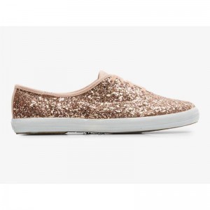 Keds Champion Glitter Celebration Lace Ups Damen Rosa Gold | 57901DGWM