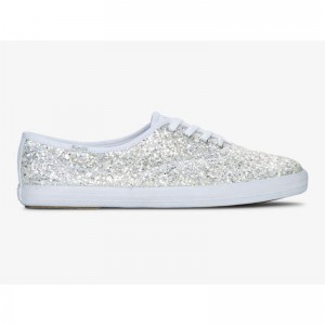 Keds Champion Glitter Celebration Lace Ups Damen Weiß | 26345TXZP