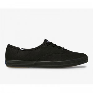 Keds Champion Original Lace Ups Damen Black/Black | 96208VEXP