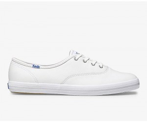 Keds Champion Original Leder Leather Sneakers Damen Weiß | 57496MCJX