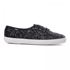 Keds Champion Sequins Cel Canvas Damen Schwarz | 70348LIWR