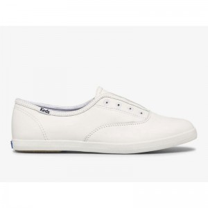 Keds Chillax Leder Halbschuhe Damen Weiß | 69021CZFN