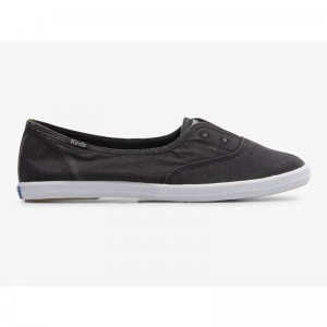 Keds Chillax Mini Twill Halbschuhe Damen Schwarz | 34805TXCL