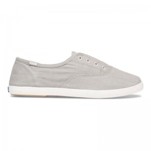 Keds Chillax Washable Canvas Twill Drizzle Canvas Damen Grau | 38671AOQD