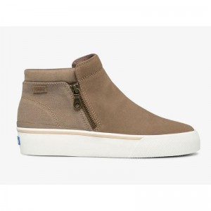 Keds Cooper Zip Bootie Halbschuhe Damen Braun | 14690GXFL