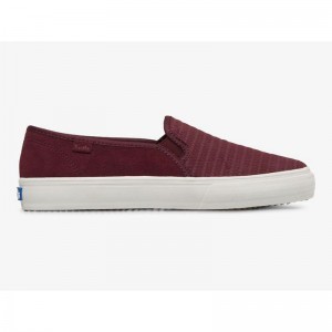 Keds Double Decker Emboss Wildleder Halbschuhe Damen Lila | 12508UWBT