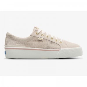 Keds Jump Kick Duo Perf Wildleder Platform Sneakers Damen Hellrosa | 86741XWGL