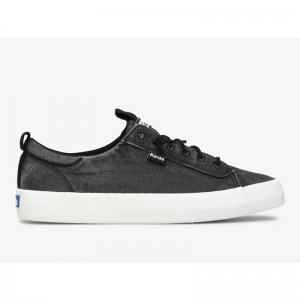 Keds Kickback Canvas Washable Halbschuhe Damen Schwarz | 90674FYDV