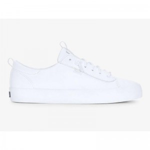 Keds Kickback Leder Halbschuhe Damen Weiß | 13546LWPK