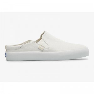 Keds Kickback Mule Crepe Halbschuhe Damen Weiß | 38479CYFO