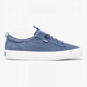 Keds Kickback Washable Organic Baumwoll Canvas Damen Navy | 06359ZWUH