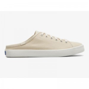 Keds Kickstart Mule Canvas Halbschuhe Damen Oatmeal Lightyellow | 59386WGPZ