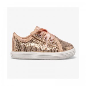 Keds Little Kid's Kickstart Crib Celebrations Sneaker Kinder Rosa Gold | 53402LTWU