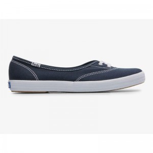 Keds The Mini Canvas Halbschuhe Damen Navy | 82940MZCY