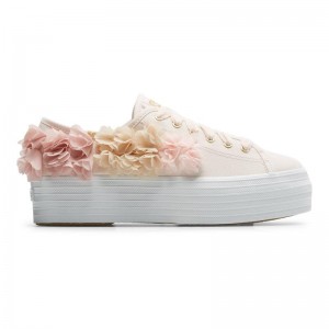 Keds Triple Up Floral Applique Cel Platform Sneakers Damen Rosa | 24087QOFK