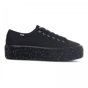 Keds Triple Up Rock Salt Cel Platform Sneakers Damen Schwarz | 07189UZPA