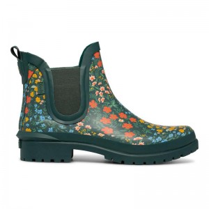 Keds x Rifle Paper Co. Rowan Rain Boot Wildwood Stiefel Damen Grün | 13098JNDH