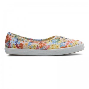 Keds x Rifle Paper Co. The Mini Halbschuhe Damen White/Multicolor | 41309SXQC