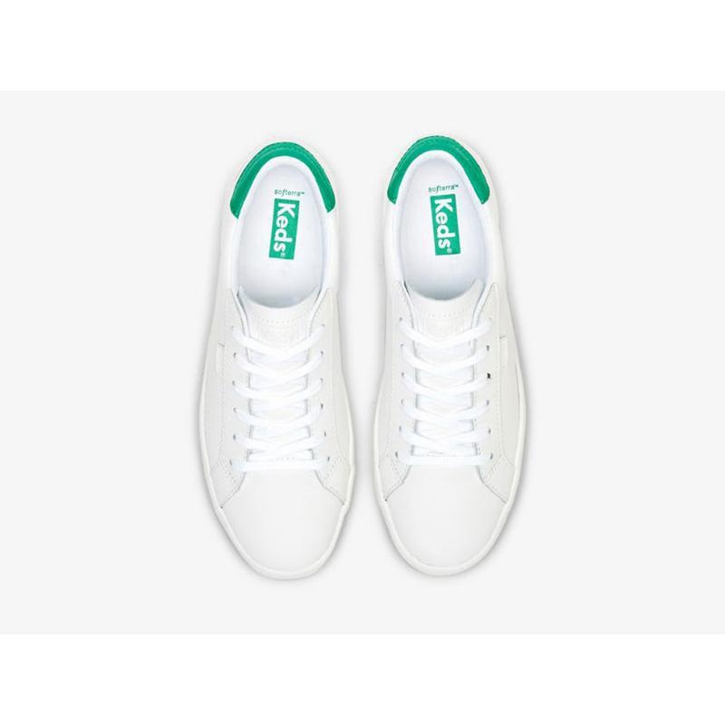 Keds Ace Leather Sneakers Damen Weiß Grün | 18492AFUT