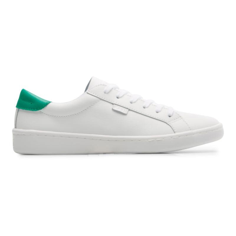 Keds Ace Leder/Green Leather Sneakers Damen White/Green | 28194VTZR