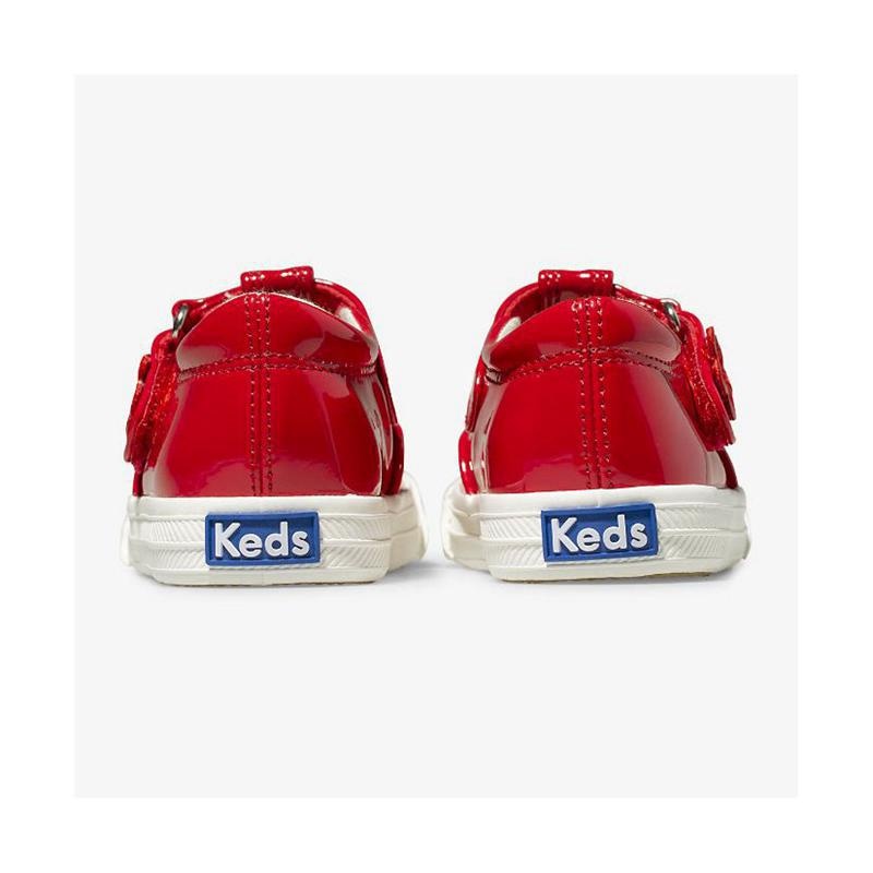 Keds Big Kid's Daphne Lack Sneaker Kinder Rot | 93517QBCE