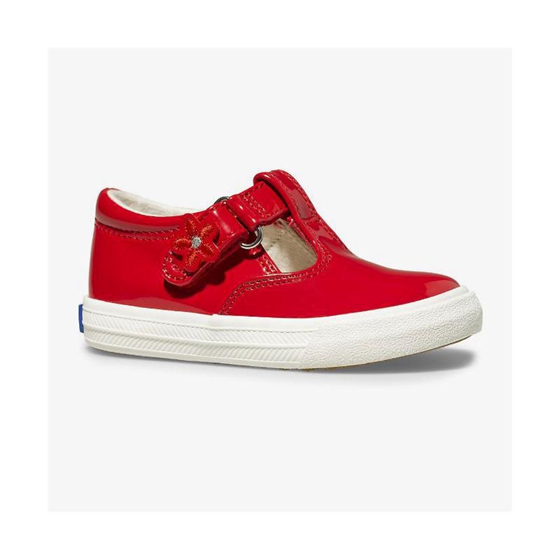 Keds Big Kid's Daphne Lack Sneaker Kinder Rot | 93517QBCE