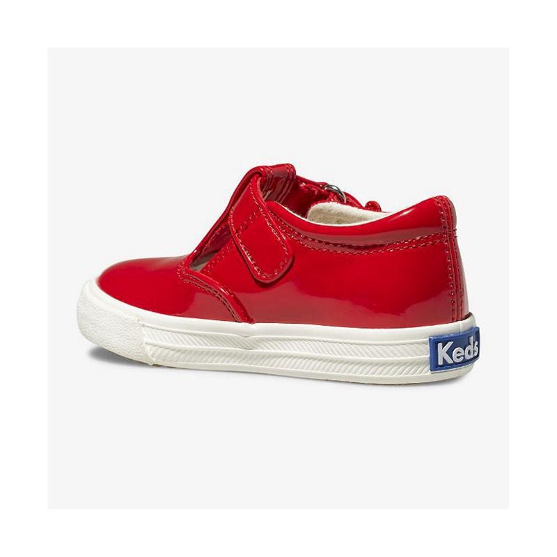 Keds Big Kid's Daphne Lack Sneaker Kinder Rot | 93517QBCE