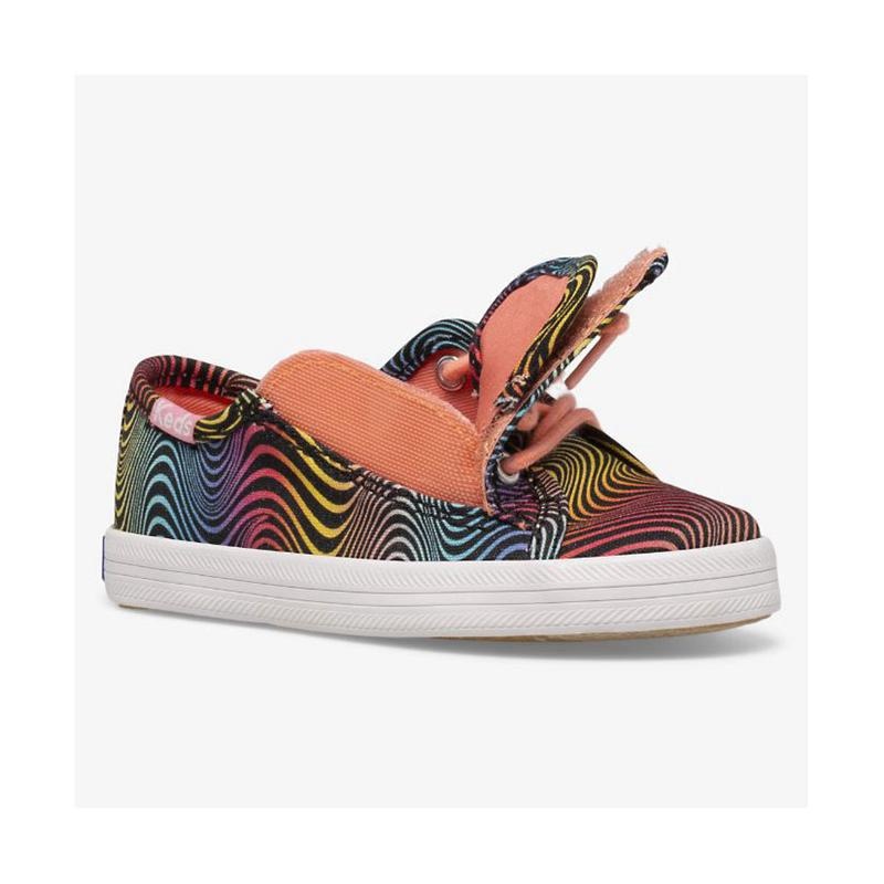 Keds Big Kid's Kickstart Seasonal Jr Sneaker Kinder Rainbow/Wave | 94523WTIE