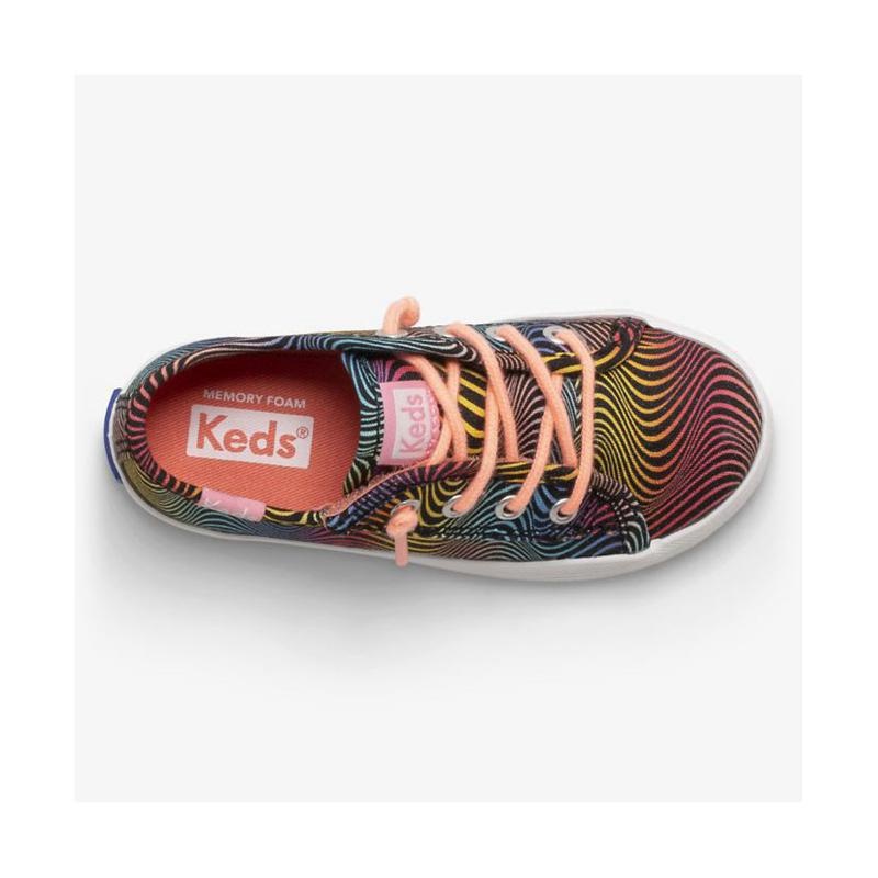 Keds Big Kid's Kickstart Seasonal Jr Sneaker Kinder Rainbow/Wave | 94523WTIE