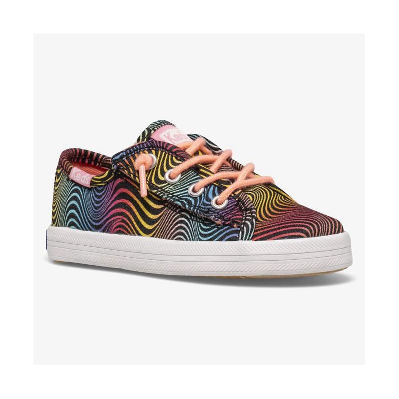 Keds Big Kid's Kickstart Seasonal Jr Sneaker Kinder Rainbow/Wave | 94523WTIE