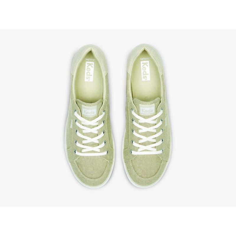 Keds Center III Chambray Lace Ups Damen Grau | 52346BMHS