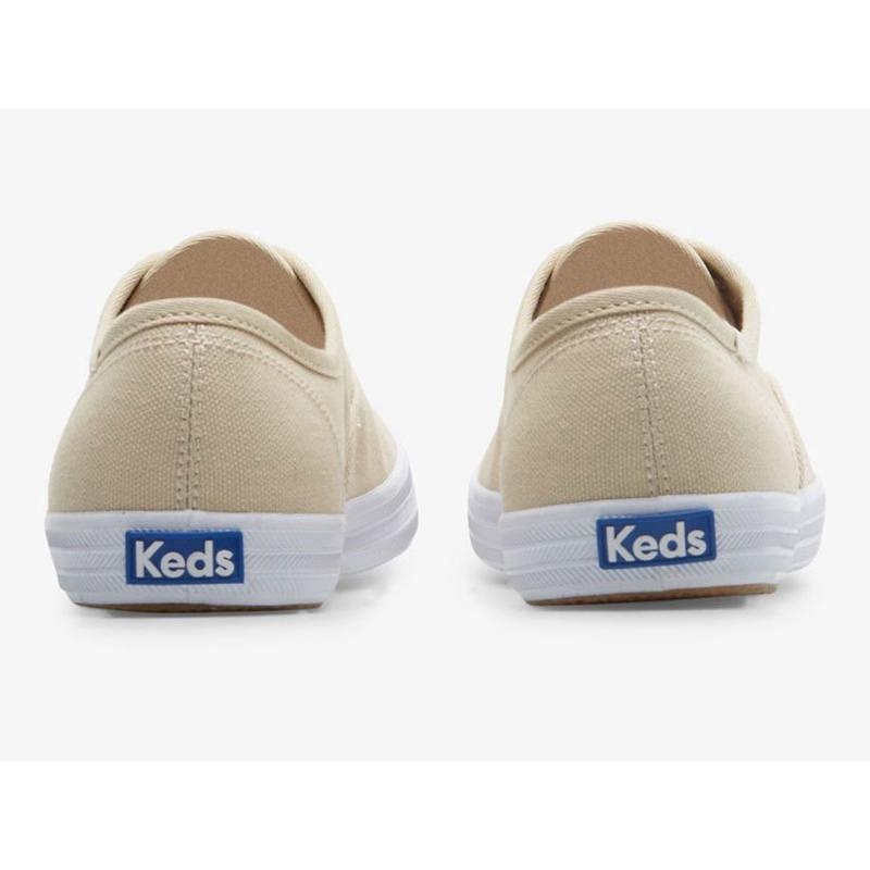 Keds Champion Feat. Organic Baumwoll Lace Ups Damen Oatmeal Lightyellow | 06392JLBX