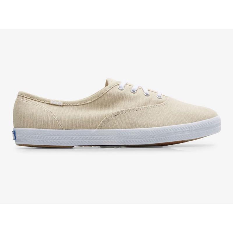 Keds Champion Feat. Organic Baumwoll Lace Ups Damen Oatmeal Lightyellow | 06392JLBX