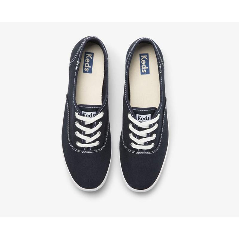 Keds Champion Feat. Organic Baumwoll Lace Ups Damen Tiefesnavy | 28709XIAW