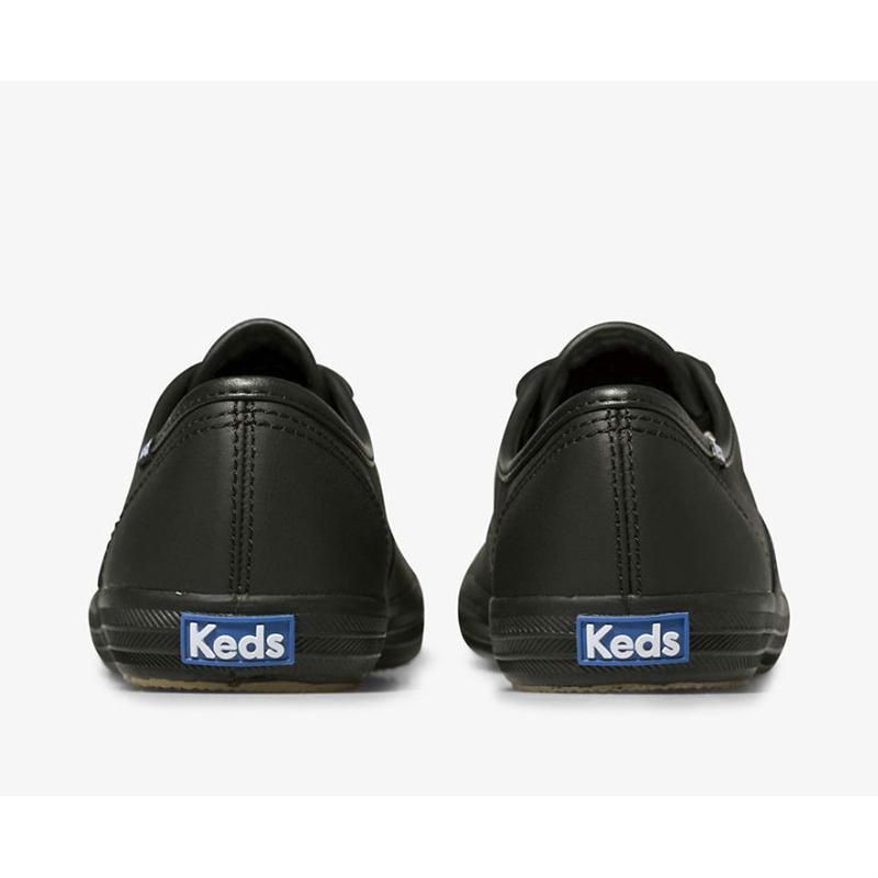 Keds Champion Original Leder Lace Ups Damen Schwarz | 57098OJLR