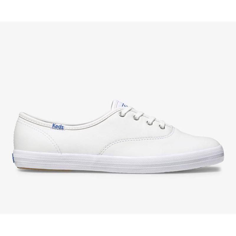 Keds Champion Original Leder Lace Ups Damen Weiß | 12456RFAE