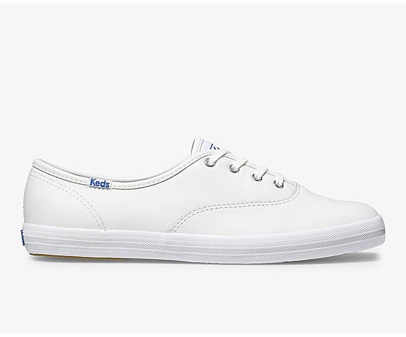 Keds Champion Original Leder Leather Sneakers Damen Weiß | 57496MCJX