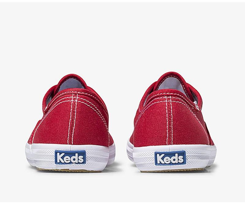 Keds Champion Original Weite Fit Canvas Damen Rot | 26589VBKZ