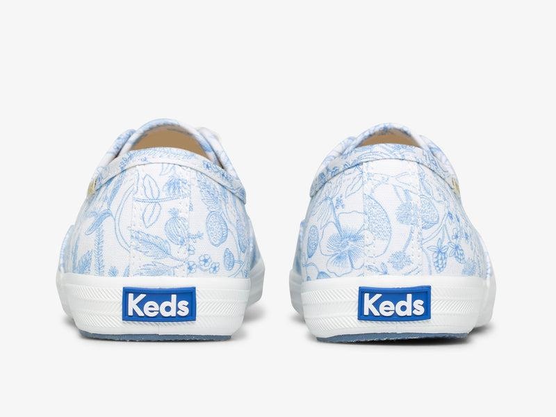 Keds Champion Rifle Paper Co Aviary Canvas Damen White/Blue | 98354WZCL