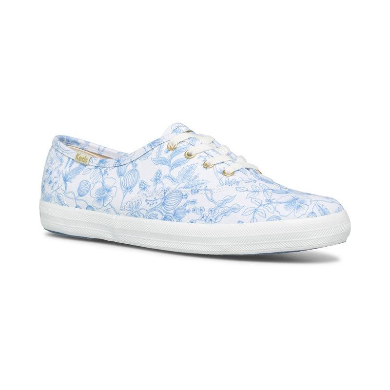 Keds Champion Rifle Paper Co Aviary Canvas Damen White/Blue | 98354WZCL