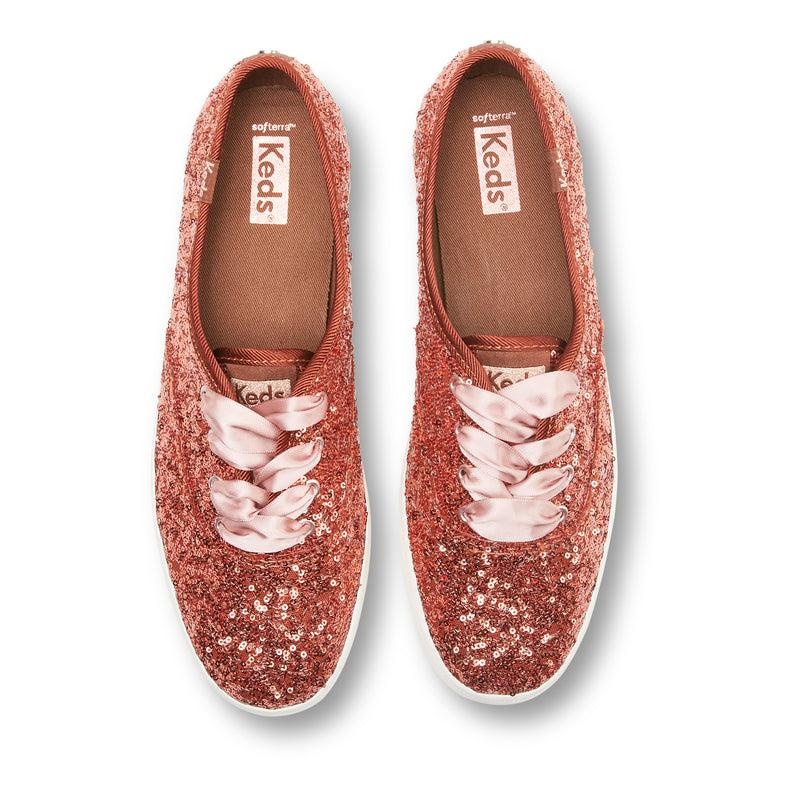 Keds Champion Sequins Cel Burnt Sienna Canvas Damen Koralle | 31974IXNQ