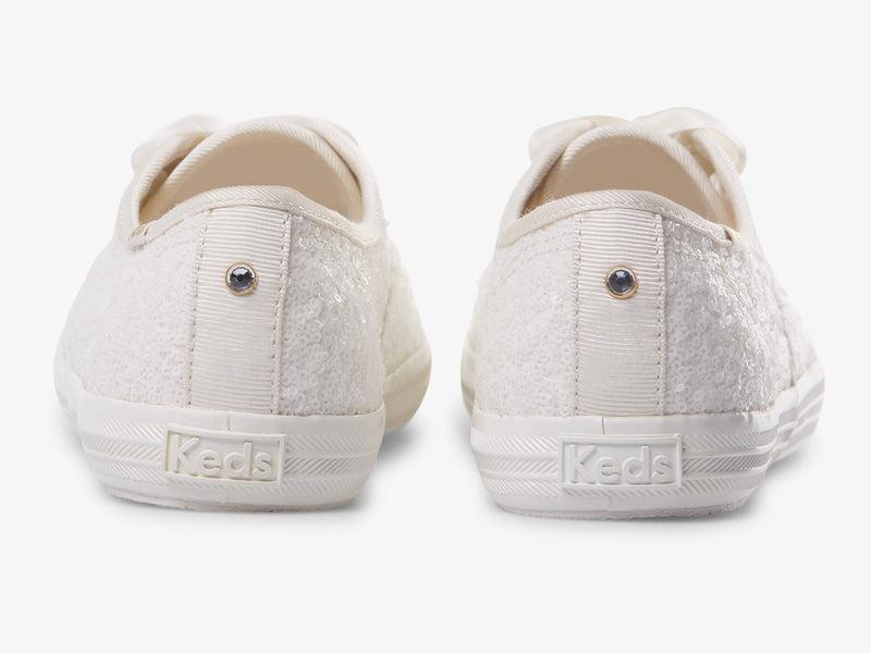 Keds Champion Sequins Cel Off Canvas Damen Weiß | 03654RYMV