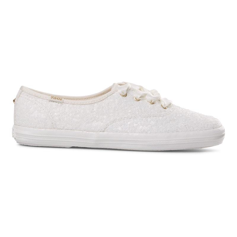 Keds Champion Sequins Cel Off Canvas Damen Weiß | 03654RYMV