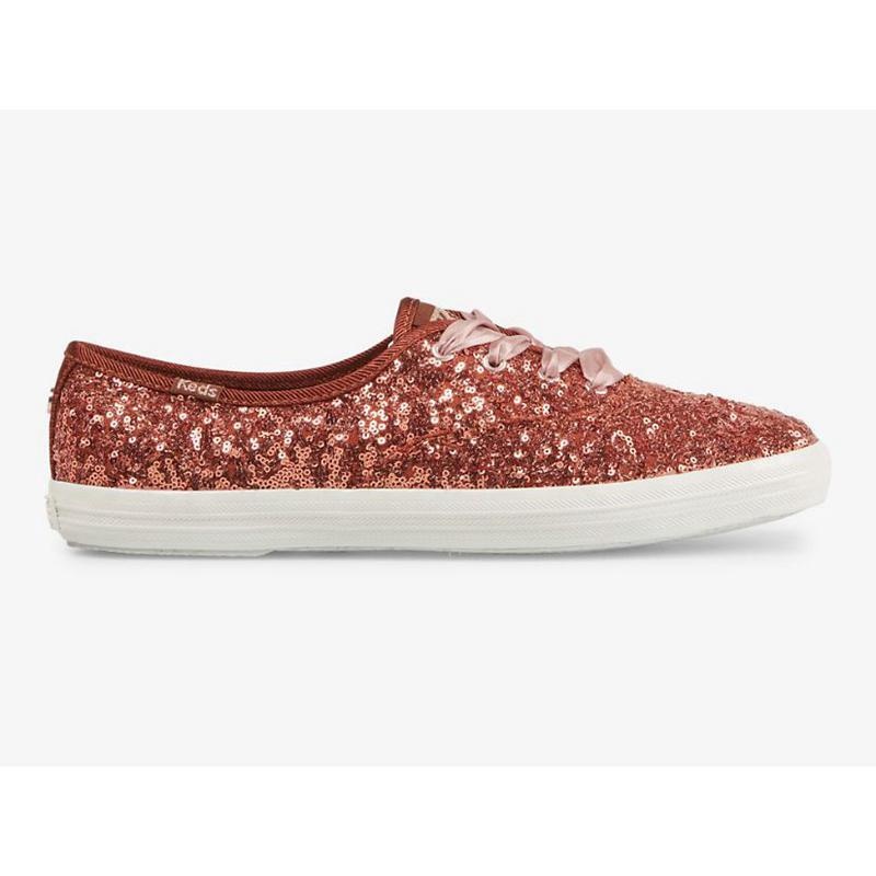 Keds Champion Sequins Celebration Lace Ups Damen Koralle | 78035JMWU