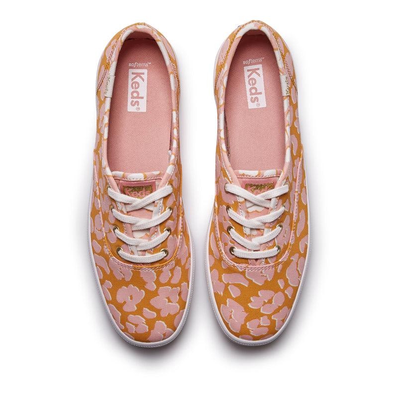 Keds Champion Spot Print Canvas Canvas Damen Yellow/Pink | 75086HNBS